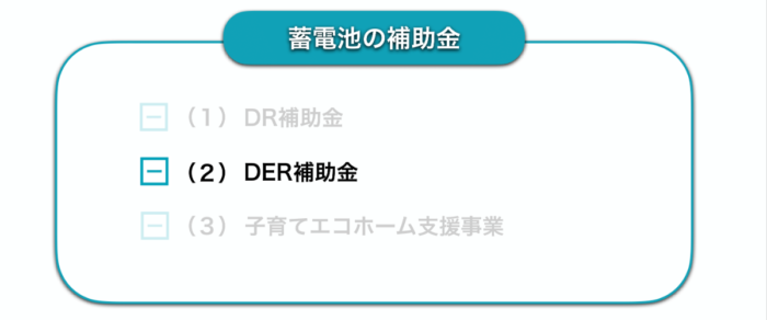 蓄電池補助金　DER